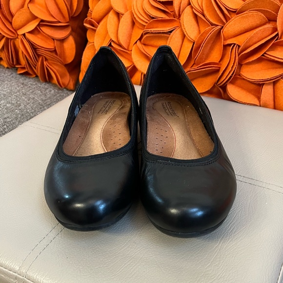 ❣️Rockport Cobb Hill Collection Black Leather Sharleen Wedge Pumps❣️ - Picture 4 of 11